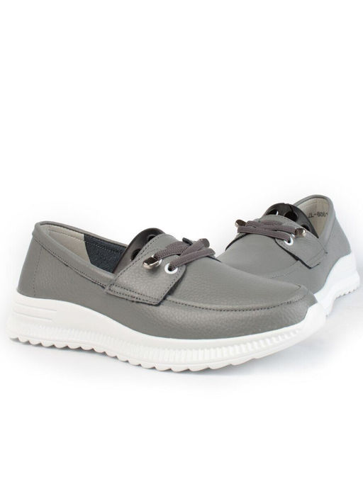 03-ZL-8861-1 DK. GRAY Полуботинки женские (натуральная кожа)