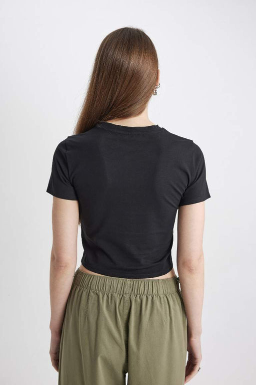 Базовая футболка классного кроя с короткими рукавами - Defacto фото 6