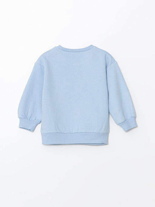 Bisiklet Yaka Elsa Bask?l? K?z Bebek Sweatshirt - Waikiki фото 3