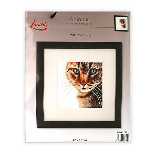 Набор для вышивания LANARTE PN-0021202 Взгляд кота 17 x 17 см