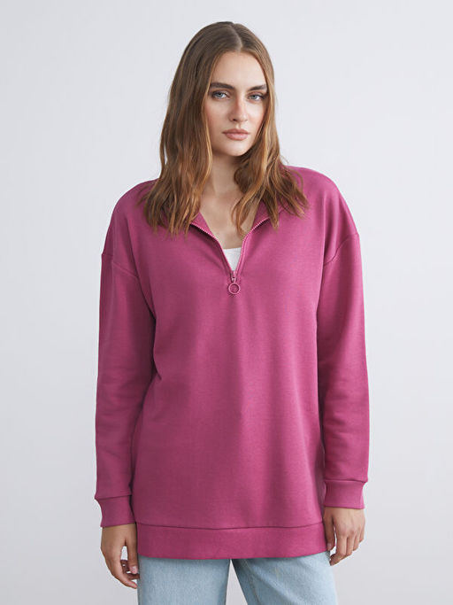 Dik Yaka Kad?n Sweatshirt Tunik