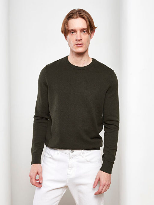 Bisiklet Yaka Erkek Triko Kazak