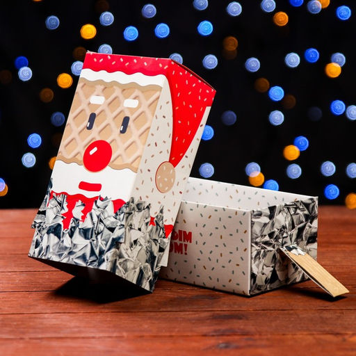 Цена за 10 шт. Подарочная коробка С Новым годом 10,1 х 8,2 х 20,2 см - Simaland фото 5