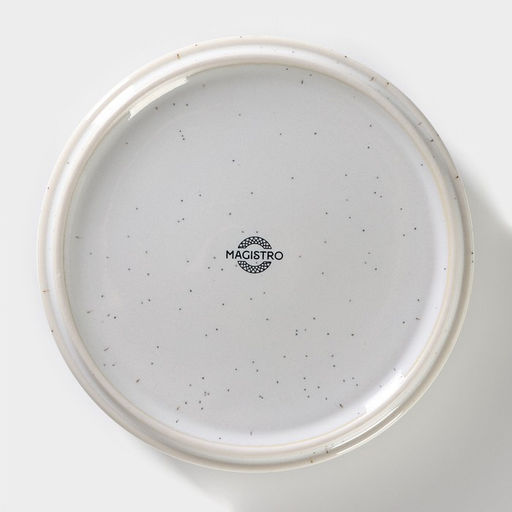 Салатник с высоким бортом Magistro Urban, 500 мл, d=15 см, фарфор, белый в крапинку  фото 4
