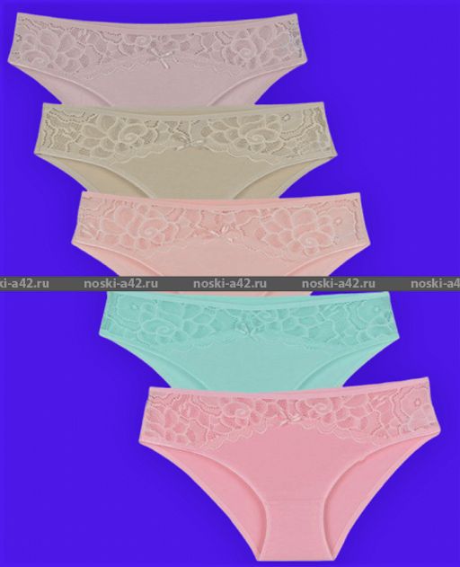 Цена за 5 шт. Трусы женские Турция кружево большие размеры арт. 63640 (63475, 63512) 3XL (50-52) - For you фото 4