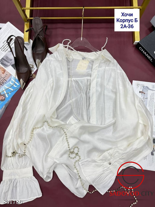 Рубашка женская однотонная