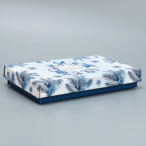 Коробка складная Новогодний венок, 25.5 15 4 см - Дарите счастье фото 3