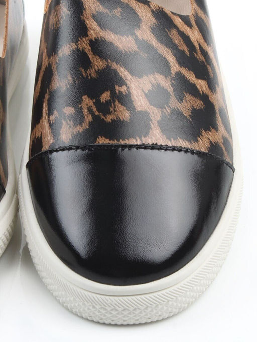 06-H1C-1PC BLACK/LEOPARD Туфли женские (натуральная кожа)