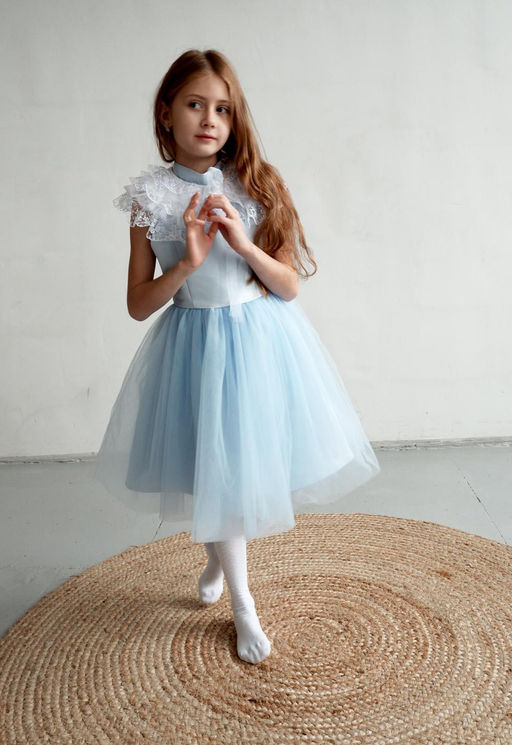 А22-4 Платье для девочки МУЗА голубой