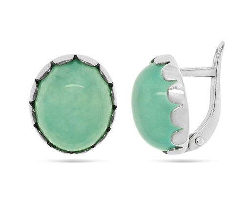 Серьги из серебра аквамарин, СПН4196