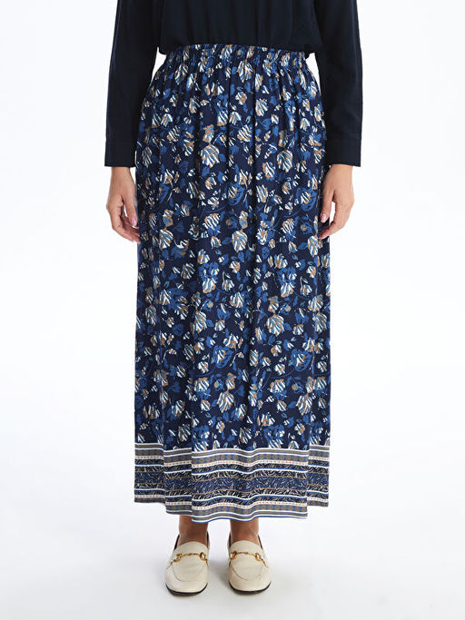 Beli Lastikli Desenli Kad?n Etek