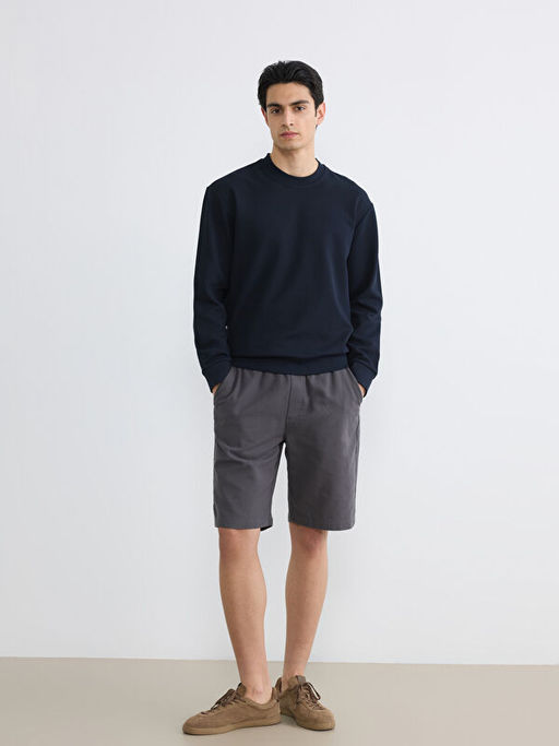 Bisiklet Yaka Erkek Sweatshirt