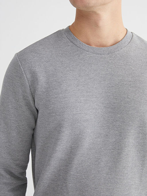 Bisiklet Yaka Erkek Sweatshirt