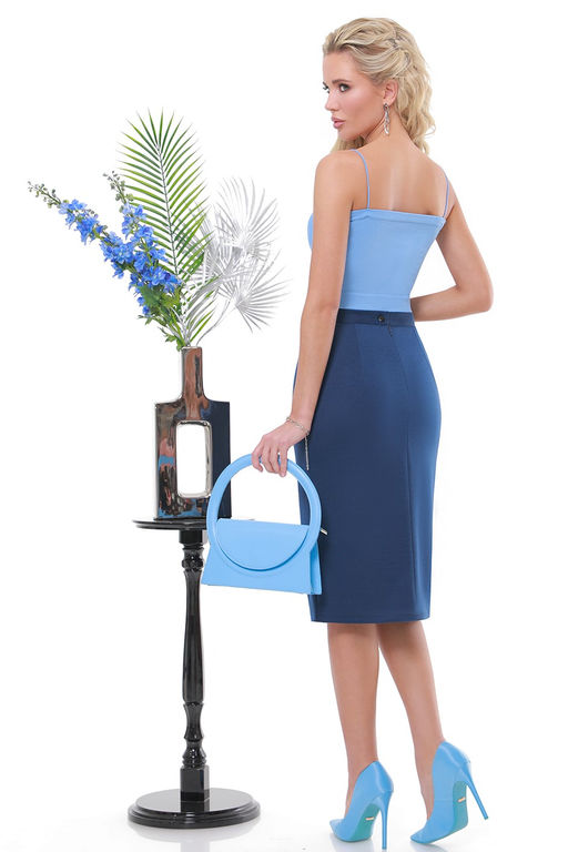 Юбка трикотажная с разрезом - Dstrend фото 5