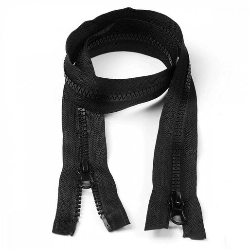 Молния Mzip трактор №5 2 замка усил.зв., 55см, цв.F322 черный уп.10шт