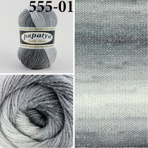 BATIK SILVER PAPATYA - Kamgarn фото 2