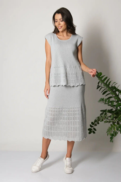 ЗЛАТА Юбка И 019/св.серый