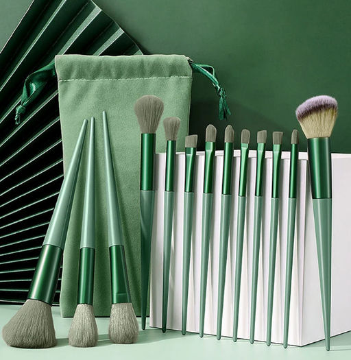 Набор кистей для макияжа из козьей шерсти 13шт - Cosmetics фото 3