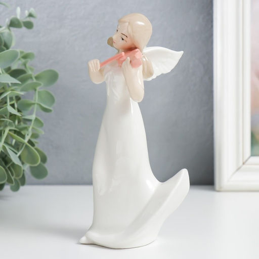 Фигурка керамика «Девушка-ангел со скрипкой», 15×9×7.5 см