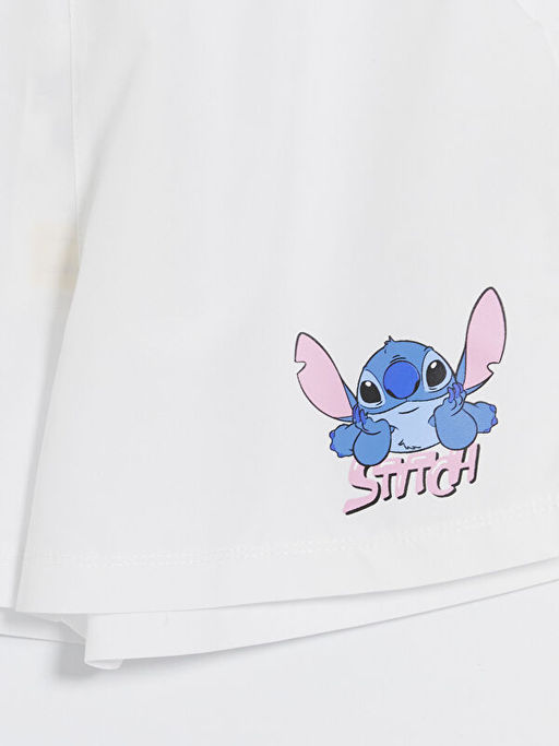 Stitch Bask?l? K?z ?ocuk Deniz ?ortu