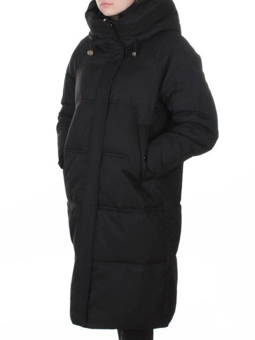 H24-620 BLACK Куртка зимняя женская (200 гр. холлофайбер)