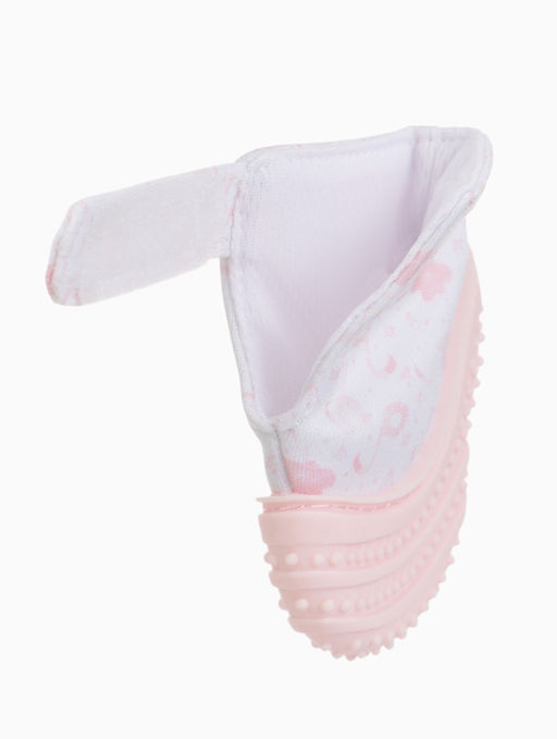 Прорезыватель на ручку для зубов «Фламинго», светло-розовый