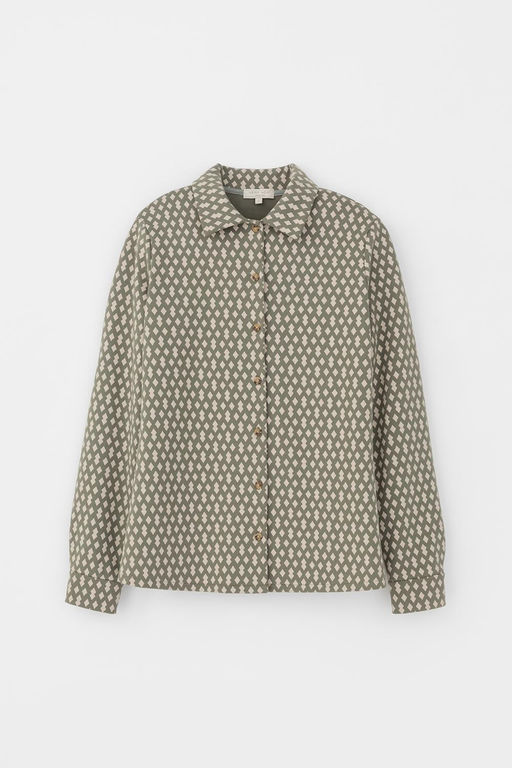 ЕВТ 3245/оливковый серый,ромбики рубашка жен