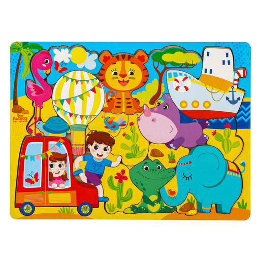 Рамка - вкладыш «Джунгли зовут», 19 деталей