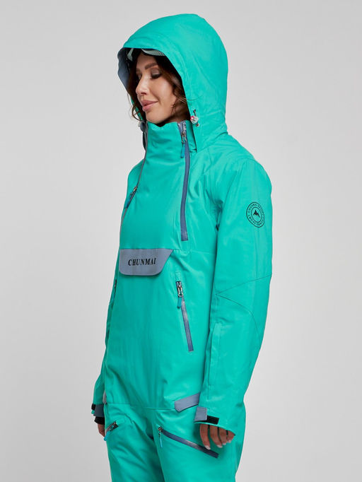 Горнолыжный комбинезон женский зимний зеленого цвета 2323Z - Mtforce фото 7