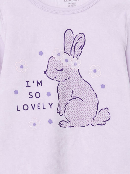 Bisiklet Yaka Bask?l? K?z ?ocuk Pijama Tak?m? - Waikiki фото 3