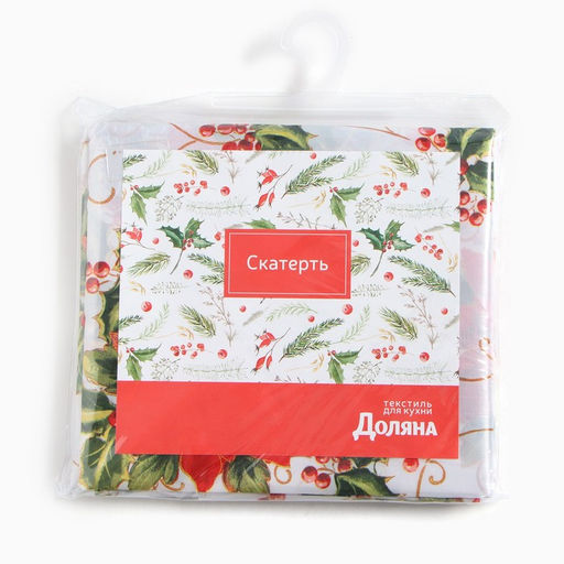 Цена за 2 шт. Скатерть новогодняя Доляна «В преддверии Рождества» 145×220 см, 100% п/э