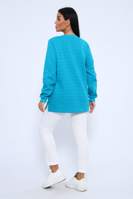 Свитшот 375709 в полоску повседневный трикотажный