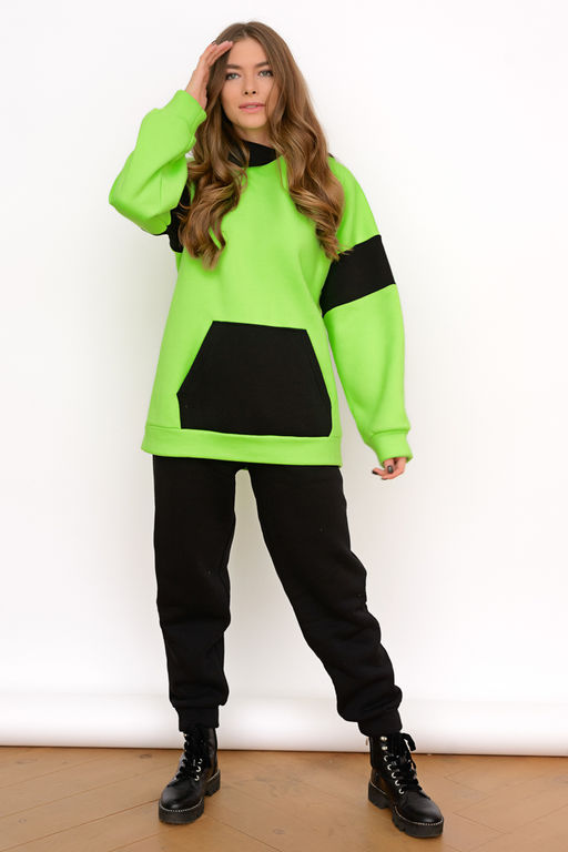 Костюм Лайм (черный/лайм) К11-47 - Николь фото 3