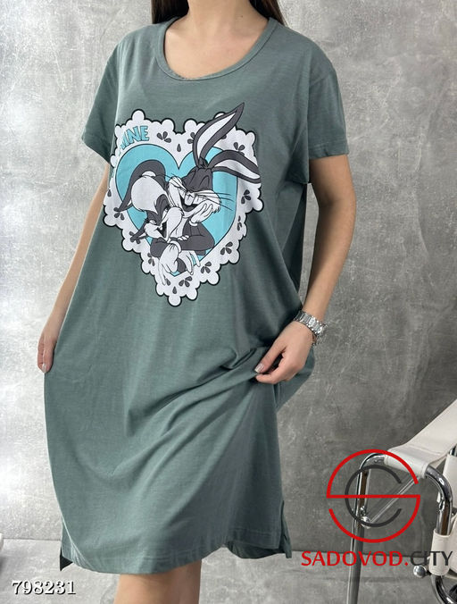 туника женская длинная с рисунком