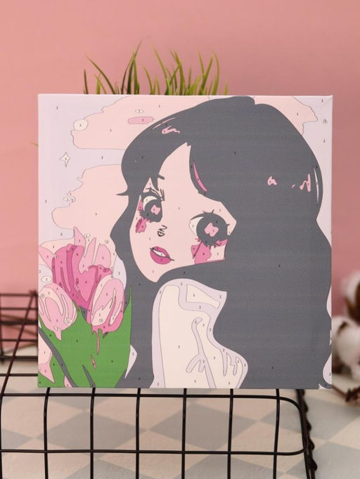 Картина по номерам на подрамнике Draw Me! Beautiful person, (20*20 см)