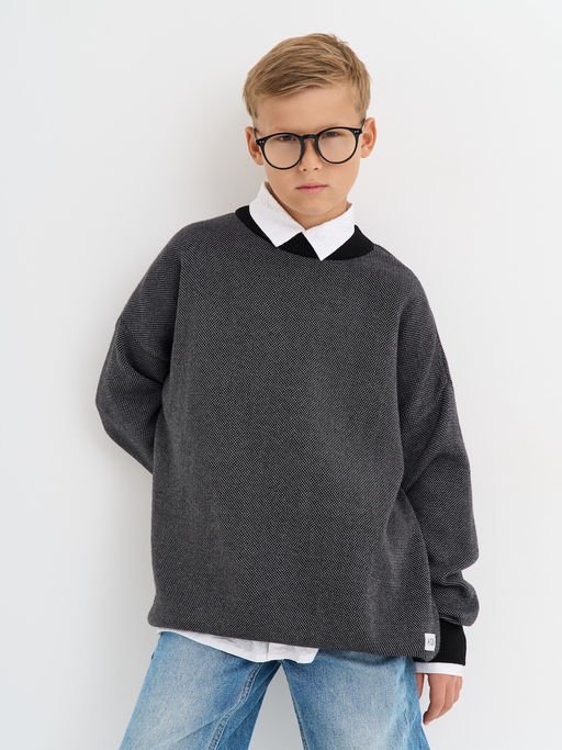 Черный джемпер для мальчика