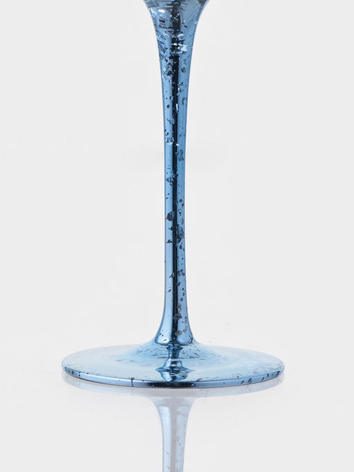 Бокал для шампанского Magistro «Мерцание», 190 мл, 7×24.5 см, стекло, синий