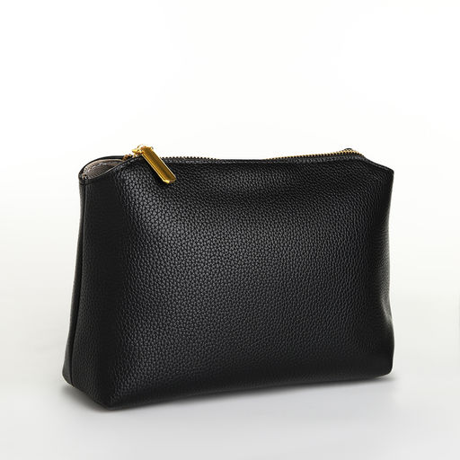 Сумка женская мешок 2 в 1, на кнопке, косметичка, цвет чёрный - Simaland фото 6