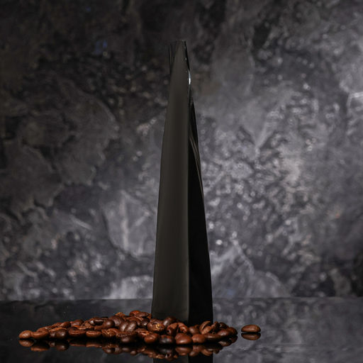 Цена за 50 шт. Пакет восьмишовный с замком, чёрный,17.5 х (19.5×22.5) × 4.5