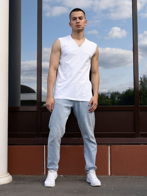 Майка муж.арт.105-15,белая - Binita фото 2