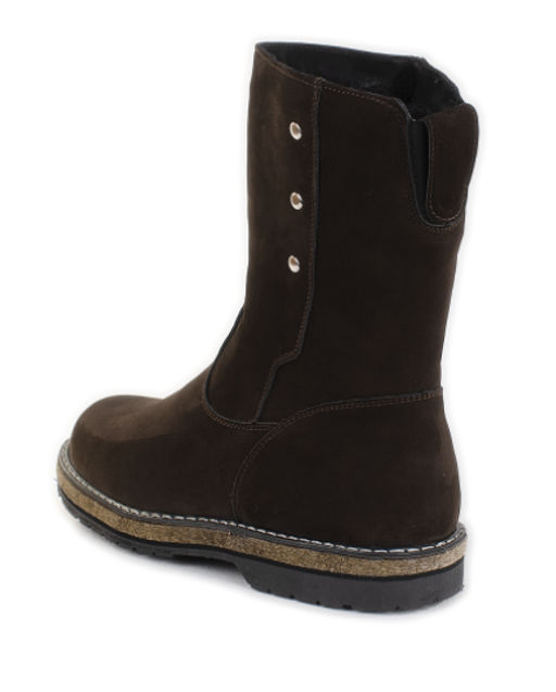 Полусапоги женские на войлочной подошве, Нубук, овчина, войлок, лепесток - Roshva фото 4