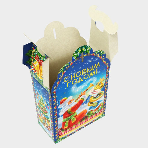Цена за 10 шт. Подарочная коробка новогодняя Фигурная малая Зимняя мелодия 11.1?5.8?20.5 см - Simaland фото 3