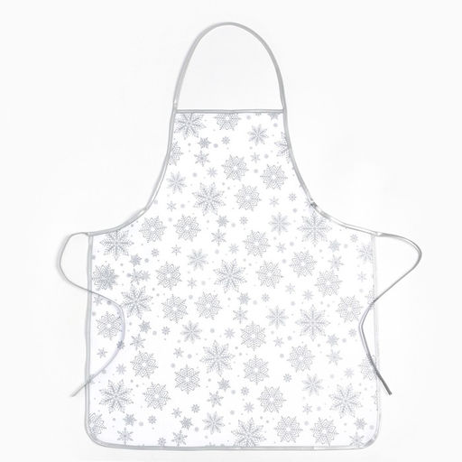 Кух. набор 3пр. Доляна Снежинки серебро прих.17*17 см, вареж.26*16 см,фарт.70*80 см 100% п/э 94461 фото 2