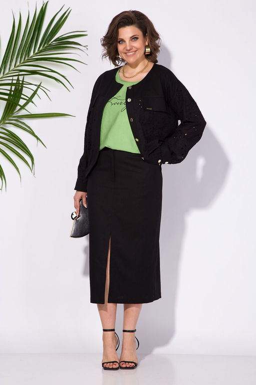 Костюм Liliana 1312 черный+серо-зеленый  фото 2