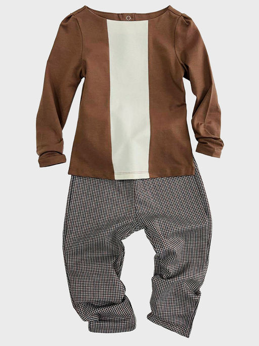 Футболка (лонгслив)	 UD 1289 коричневый - Mini maxi фото 2