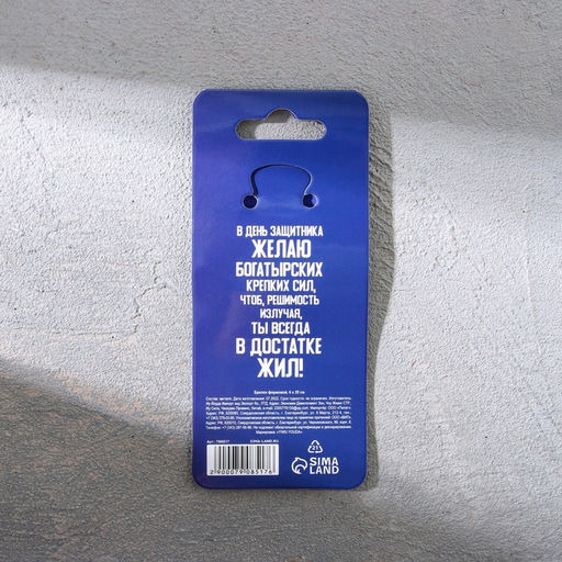 Цена за 2 шт. Брелок для ключей металлический «23 февраля», 10×4 см