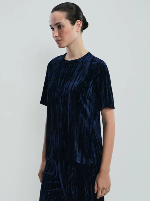 Футболка с коротким рукавом из бархата / Zarina