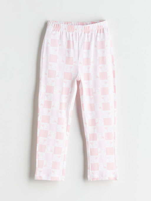 Beli Lastikli Desenli K?z ?ocuk Pijama Alt