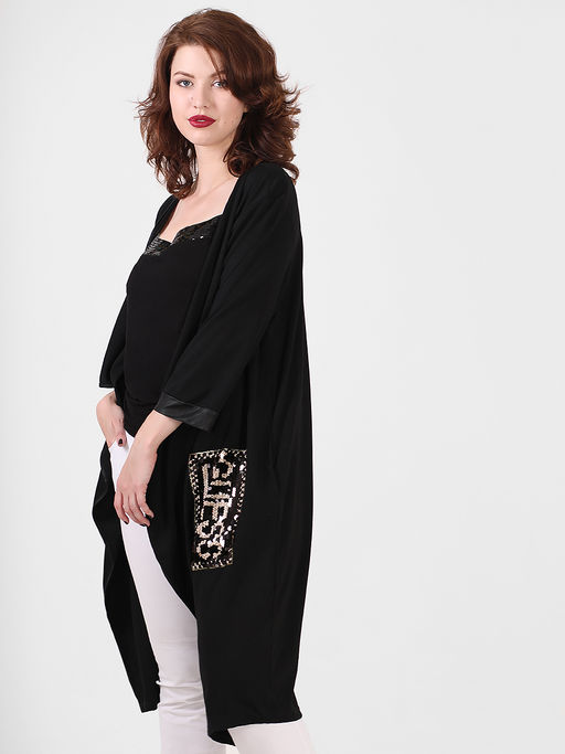 Кардиган ниже колена женский - Almond фото 3