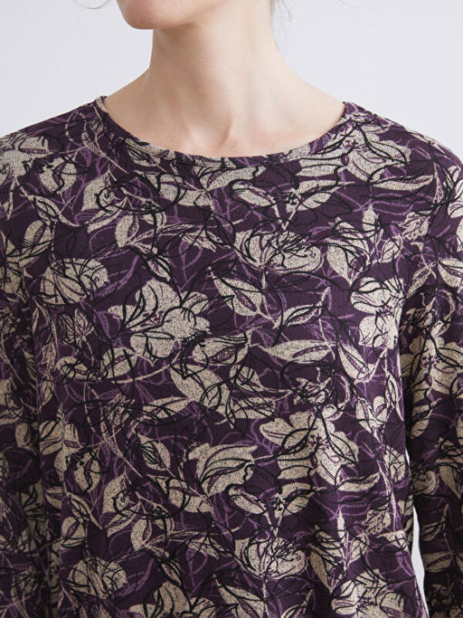 Bisiklet Yaka Desenli Bluz